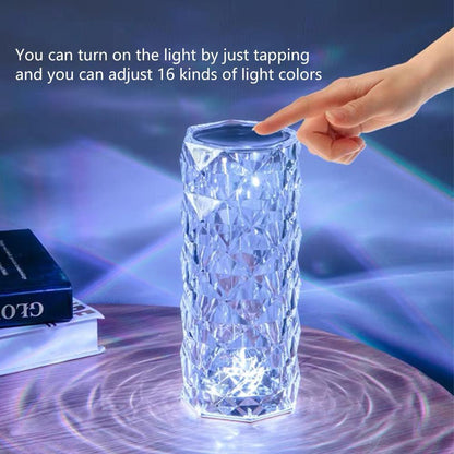 Crystal Table Night RGB Light Lamp