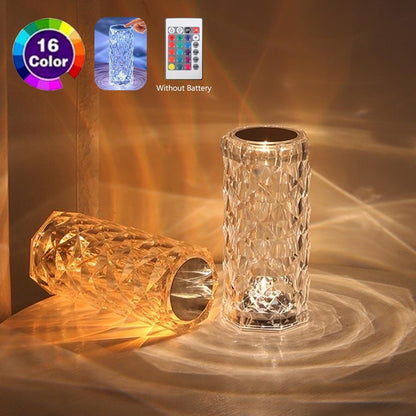 Crystal Table Night RGB Light Lamp