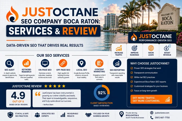 JustOctane SEO Company Boca Raton Services & Review